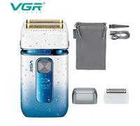Rasoio ricaricabile VGR FOIL SHAVER 2 testine a doppio rullo 2 velocità IPX6