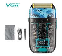 Rasoio ricaricabile VGR FOIL SHAVER doppio rullo con display x barba corpo IPX7