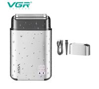 Rasoio ricaricabile VGR MENS’ SHAVER doppio rullo impermeabile con display IPX6