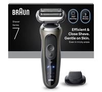 Braun Series 7 - Rasoio elettrico da uomo, con durata della batteria di 60 minuti, accessorio per rifinitore di precisione, senza fili, rasoio a secco e a umido, prodotto in Germania, impermeabile, 72