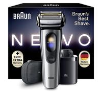 Braun Nevo 11000CC Rasoio Elettrico con Tecnologia AeroTouch e Sistema di Pulizia 7-in-1, Argento