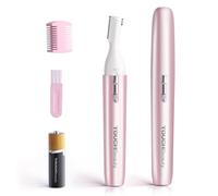 Rasoio Sopracciglia,TOUCHBeauty Epilatore Sopracciglia Donna, Face Razor Professionale di Precisione Facciali Indolore, Rasoio Viso Trimmer Portatile per donna e uomo AG-1658 (Rosa)
