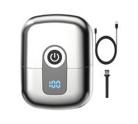 Rasoio tascabile - Rasoio elettrico ricaricabile a doppia testina compatto impermeabile con copertura antipolvere magnetica per auto da campeggio Mini raoio portatile da viaggio