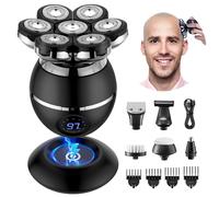 Rasoio Testa Calva Uomo 7D Rasoio Elettrico Barba 6 in 1 Rasoio Capelli uomo a