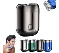 Rasoir électrique Jacooba, mini rasoir électrique à double tête Jacooba, rasoir électrique compact étanche rechargeable, mini rasoir électrique portable USB (Gray)
