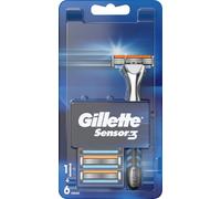 Rasosio Gillette Sensor 3 + 6 testine di Ricambio Ricariche