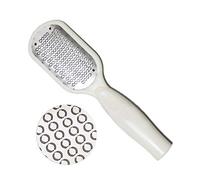Raspa per piedi, grattugia per rimuovere calli e pelle morta, per pedicure, con impugnatura salda, copertura per pelle morta, in acciaio inox, per uso domestico professionale