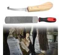 Raspa Per Zoccoli Di Cavallo,8 Pollici 200MM Raspa Per Zoccoli Di Bestiame Con Manico,Coltello Per La Cura Degli Zoccoli,Lima Per Raspa Da Maniscalco,Lima Per Zoccoli Professionale Per Cavalli