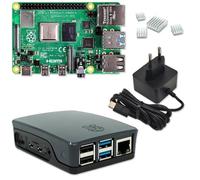 Raspberry Pi 4 4 GB Starter Kit | 5 V 3 A USB-C | Alloggiamento nero | Dissipatore di calore | Raspberry Pi 4 Model B 4 GB RAM