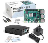 Raspberry Pi 4 8GB Starter Kit Black | Alimentatore USB-C 15 W | Alloggiamento |