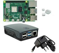 Raspberry Pi 4 8GB Starter Kit Nero | Alimentatore 5V 3A USB-C | Alloggiamento | Dissipatore di calore | Raspberry Pi 4 Model B 8GB RAM