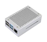 Raspberry Pi 4ケースRPI 4アルミニウムケースRPI 4B RPI 4モデルBの金属シェルシルバーエンクロージャ（シルバー）