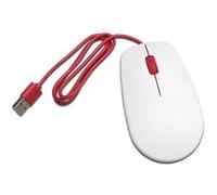 Raspberry Pi® SC0442 Mouse Mouse USB Ottico Bianco, Rosso 3 Tasti