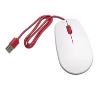 Raspberry Pi® SC0442 Mouse Mouse USB Ottico Bianco, Rosso 3 Tasti Porta USB