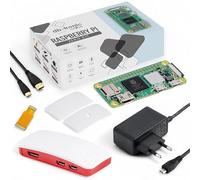 Raspberry Pi Zero 2 W Starter-Kit | Custodia ufficiale con 3 coperture | Alimentatore 13 W | Cavo mini HDMI da 1 m | Cavo per fotocamera | Piedini in gomma | Raspberry Pi Zero 2 W 512 MB RAM