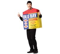 Rasta Imposta Old Bay - Costume per Halloween, spezie, condimenti, frutti di mare, novità per feste, costume divertente da uomo e donna, taglia unica per adulti, Multicolore, taglia unica