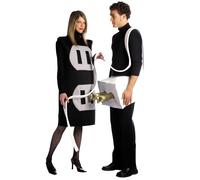Rasta Imposta Spina E Presa Set Schiuma Tunica Adulto Couple Costume Halloween