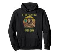 Rasta Marijuana Lion | Lion Pun Funny Marijuana Enthusiast Felpa con Cappuccio