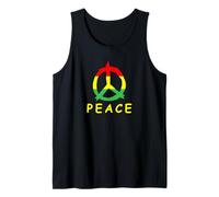 Rasta Peace Symbol Jamaica Reggae Retro Design Canotta