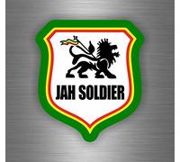Rasta Reggae Auto Adesivi Jah One Love Lion ref5: Bandiera della Giamaica
