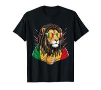Rasta Reggae Lion of Judah Cuffie Giamaicano Reggae Musica Maglietta