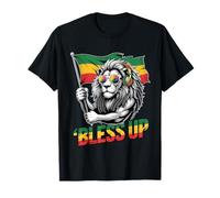 Rasta Reggae Music Cuffie Giamaicano Leone di Giuda Maglietta