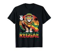 Rasta Reggae Music Cuffie Giamaicano Leone di Giuda Maglietta