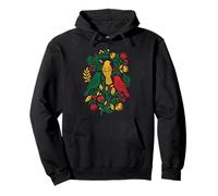Rasta Reggae Roots Three Birds Jamaica Folk Art Floral Felpa con Cappuccio