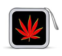 Rasta Weeds - Custodia protettiva per CD con 40 scomparti per DVD, per auto, casa, viaggi