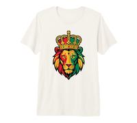 Rastafari Leone di Giuda Corona Reggae Grafica Maglietta Premium