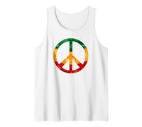 Rastafari Peace Sign Gift Blessed by Jah Rasta Reggae print Canotta