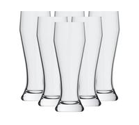 Rastal Ranft, set da 6 bicchieri da birra a grano, 0,5 l, classici bicchieri da birra bianchi, 0,5 litri (non rigati), robusti e lavabili in lavastoviglie, bicchieri da birra per ristorazione e casa