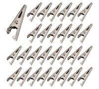 Rastapulz 100 morsetti a coccodrillo in metallo, 1,06/27 mm, morsetti a coccodrillo, morsetti a molla argentati nichelati.