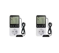 Rastapulz 2 x regolatore di umidità, presa di controllo della temperatura, 230 V, interruttore di temperatura, termostato per presa, spina EU