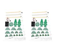 Rastapulz Set di 2 luci LED stereo per albero di Natale 3D, rosso/verde/giallo, per praticare e imparare la saldatura di parti elettroniche