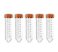 Rastapulz Tubi conici per centrifuga - 50 ml, 25 tubi sterili con tappi a vite a prova di perdite, tubi conici durevoli