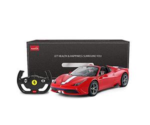 RASTAR, auto telecomandata Ferrari, Ferrari 458 Special in scala 1:14, macchina giocattolo rossa, cabriolet, apertura e chiusura automatica