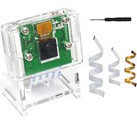 RasTech OV5647 - Modulo per videocamera per Raspberry Pi 5 MP 1080p OV5647, con 1 supporto trasparente e 3 cavi a nastro per Raspberry Pi 5/Pi 4/3B/3B+/Zero W/2W e altre serie A/B