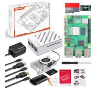 RasTech Raspberry Pi 5 16GB Kit 64GB Edition con Active Cooler, GaN 27W 5.1V5A USB-C Alimentatore, Pi5 16GB Board, 64GB Card Reader, Case Bianco per Pi 5, Dual 4K Micro HD Out Cavi e Manuale Utente