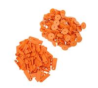 RASTKY 100 Etichette Auricolari Colorate per Bestiame Realizzate in Materiale TPU, Ideali per Animali da Fattoria (Arancio senza parole (prezzo di 100))