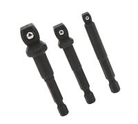 RASTKY 3pcs Adattatore Socket Adattatore 1/2in 3/8 Pollici 1/4in Gambo Esagonale Chrome Vanadio Strumento Strumento Kit con a Impatto