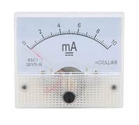 RASTKY 85C1 DC 0-10MA Puntatore Amperometro Testa Amperometro Strumento di Misura della Corrente da Pannello, Caratteri Neri su Sfondo Bianco, Lettura Facile per Stabilizzatore di Tensione,