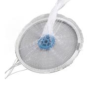 RASTKY Accessorio da Pesca Portatile Durevole Lancio a Mano Rete per Pesci Rete di Cattura Trappola in Peso in Acciaio per Gamberetti, Aragoste, Anguille Adatta per Fiumi, Oceani, Laghi 11,8 Piedi