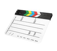 RASTKY ACRYLIC Movie Clapperboard 30x25cm Direttore Professionale Action Clap Strumento Fotografico Film con Magnet per il Gioco di Ruolo, L'editing, la (Lavagna colorata (PAV1CWE4))