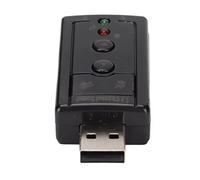 RASTKY Adattatore della Scheda Virtual USB 2.0 7.1 Canale, con Amplificatore Interno, Controlli di Volume e 3D con Indicatore LED Desktop, Laptop e PC Netbook