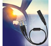 RASTKY Adattatore per le Cuffie Elicotteri U -174 Plug to Aviation Dual GA Plugs - Compatibile con David Clark e Altro Ancora