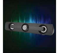 RASTKY Altoparlante per Laptop e Computer Desktop, Piccolo Altoparlante Professionale da 3,5 Mm, Design Compatto e Suono Potenziato con Vibrazione dei Bassi (BLACK)