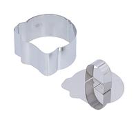 RASTKY Anello Taglia-Torta Per Mousse Anelli Da Dessert In Acciaio Inossidabile, Utilizzabile In Forno E Lavastoviglie, Materiale Di Alta Qualità Per Insalate E Mousse Modellate, Ideale Per (forma