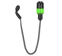 RASTKY Attrezzatura da Pesca Swinger con Slot per Bastoncino Luminoso per Avviso di Rosso/Giallo/Blu/Verde Metallo+plastica 8,5 Pollici (Green)