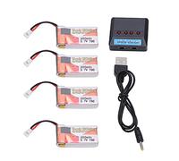 RASTKY Batteria di Alta qualità da 650 MAh 3,7 V 1 per 4 per Modelli RC, Supporto Caricabatterie Bilanciato, Design Compatto, Materiale Leggero e Resistente